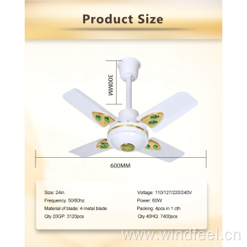 24inch Useful Electrical Ceiling Fan With Decoration